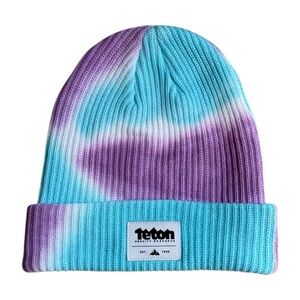 Teton Gravity Research Beanie Purple/Blue Tie Dye Adult Size